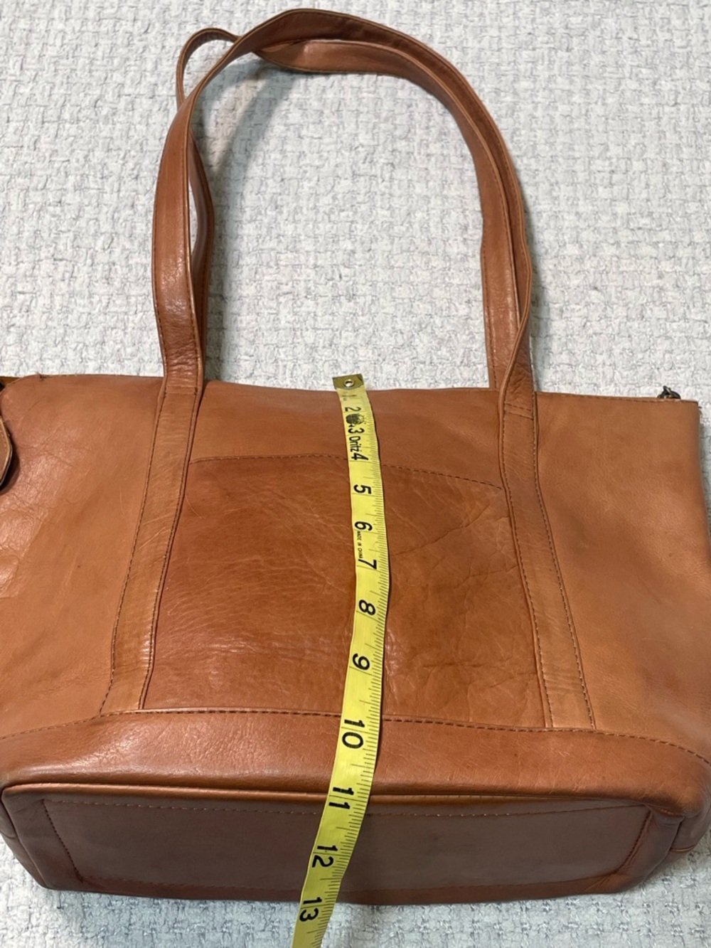Vintage Y2K Wilson’s Adventure Bound Brown Leather Two Handle Purse Bag Tote - Picture 14 of 16